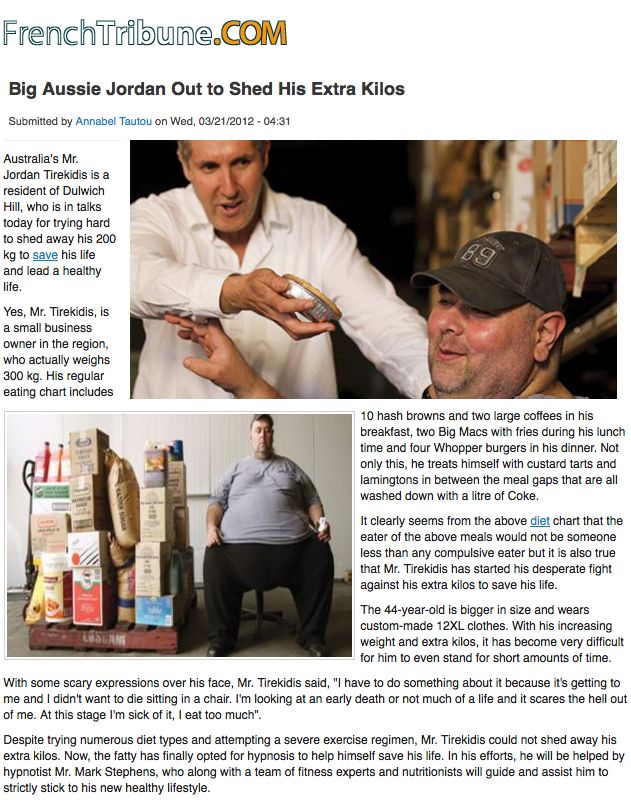 French Tribune article about Jordan and Mark