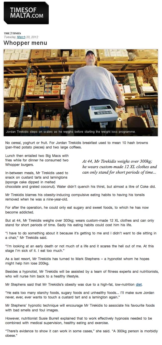 Times of Malta article about Jordan and Mark